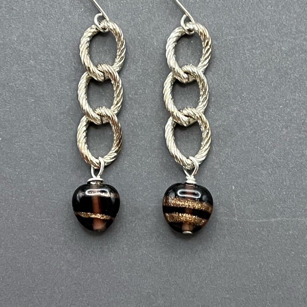 Elegant Silver and Purple Earrings with Spherical Design